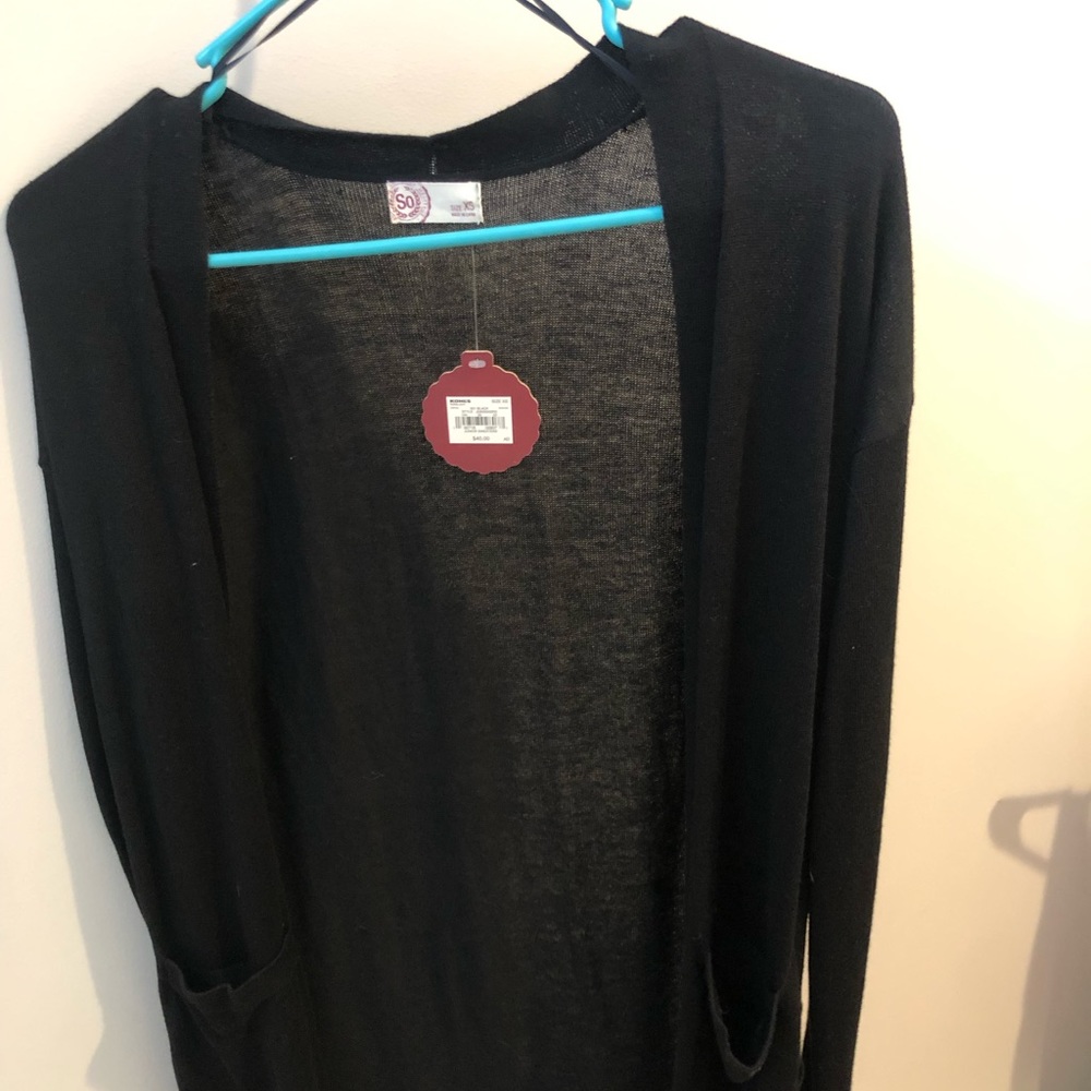 Black cardigan